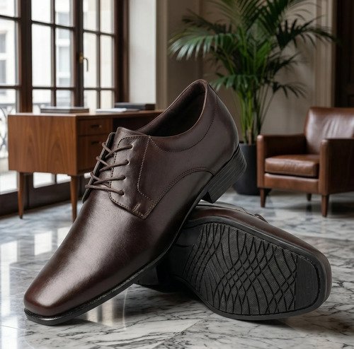 Zapato De Vestir Social Hombre Cuero Mocasín Lavitto Marrón 38 - Imagen 4