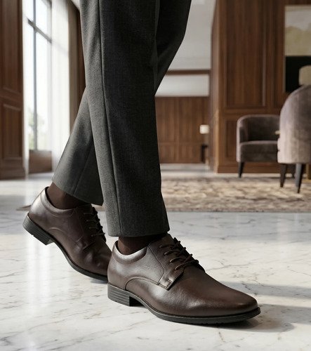 Zapato De Vestir Social Hombre Cuero Mocasín Lavitto Marrón 38