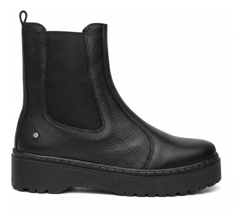 Bota De Dama Borcego Plataforma De Cuero Legitimo 100% Cuero
