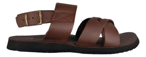 Sandalia Masculina Marron De Cuero Legitimo