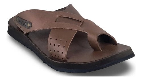Chinelas Cuero Sandalias De Hombre Lavitto - Imagen 4