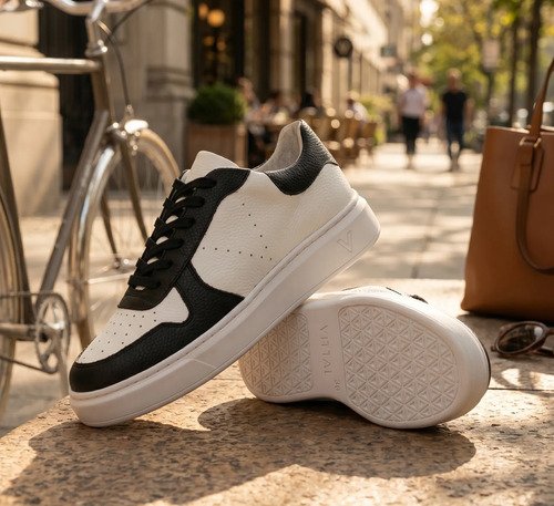 Zapatillas De Mujer Casuales En Cuero Autentico Lavitto - Imagen 4