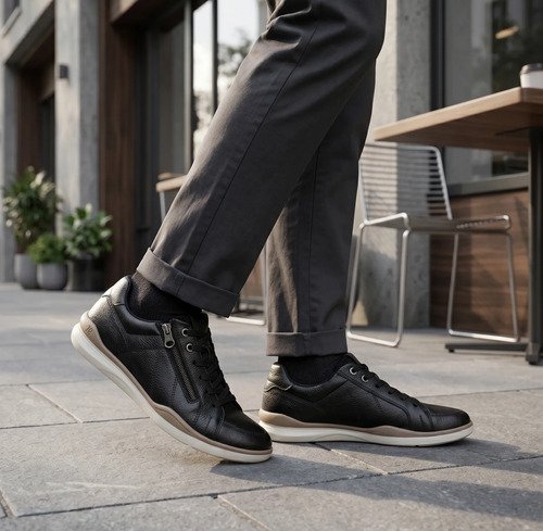 Championes De Cuero De Hombre A La Moda Casuales - Imagen 3