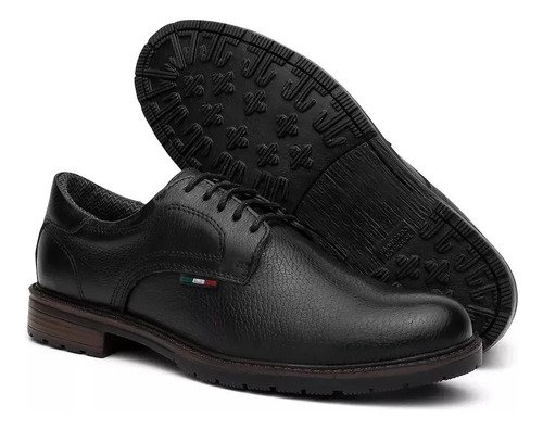 Zapato Masculino De Vestir Marron Y Negro En Cuero Legitimo - Imagen 10