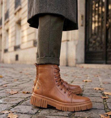 Bota Borcego De Cuero Para Dama Mujer Lavitto - Imagen 3