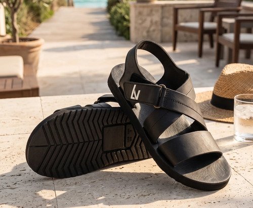 Sandalia De Hombre Cuero Super Comodas - Imagen 6