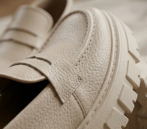 Zapato De Dama Mocasin De Vestir Anto White Cuero Legitimo - Imagen 3