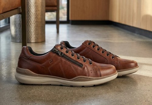 Championes Zapatenis De Cuero Detalle Cierre - Imagen 2