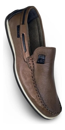 Mocasín De Cuero Casual Masculino Lavitto - Imagen 3