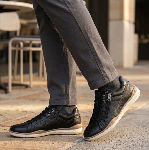 Championes De Cuero De Hombre A La Moda Casuales - Imagen 5