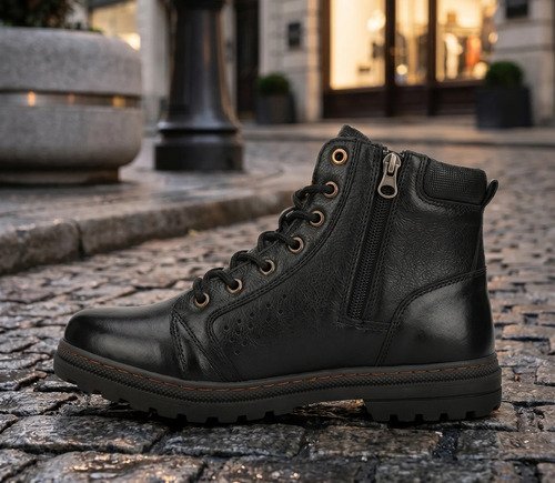 Bota Borcego 100% Cuero Autentico Adulto Hombre Lavitto
