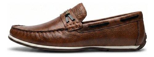 Mocasín Hombre De Cuero Auténtico Hebilla Lavitto