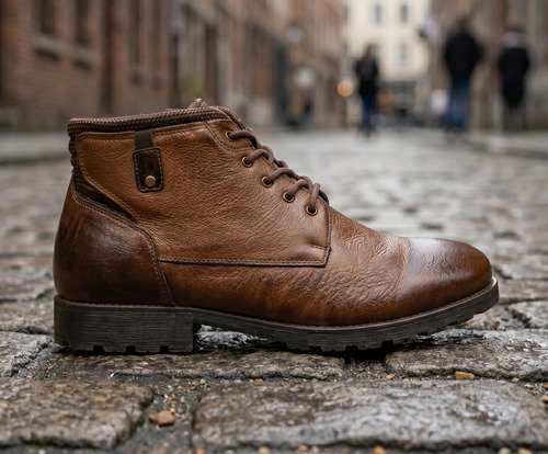 Botas De Cuero Autentico Acordonadas Calidad Premium - Imagen 2